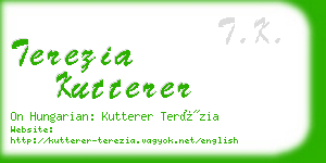 terezia kutterer business card